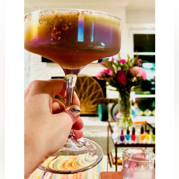 Morgan flutes Glasses Jewel Tones set of 4 - Picture 8 of 15